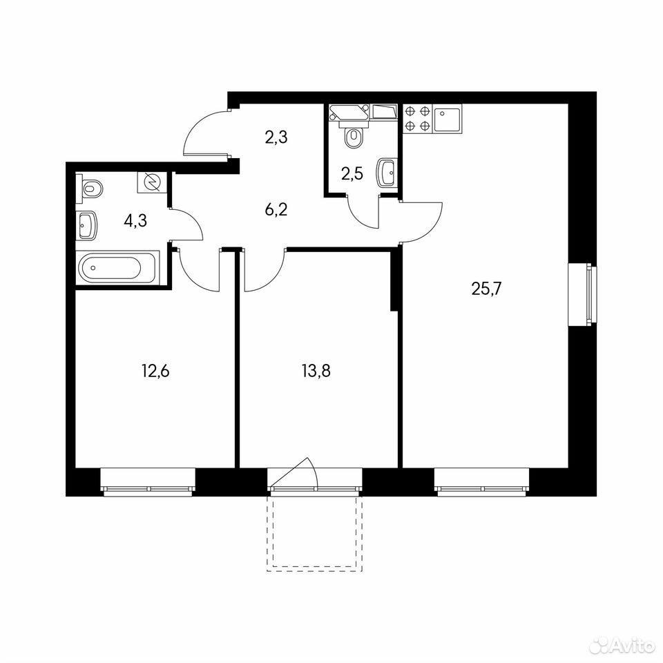 m. Grazhdanskaya: Apartment, 2-rooms