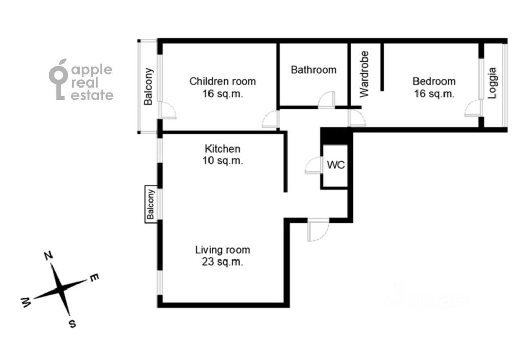 m. Khimki: Apartment, 3-rooms