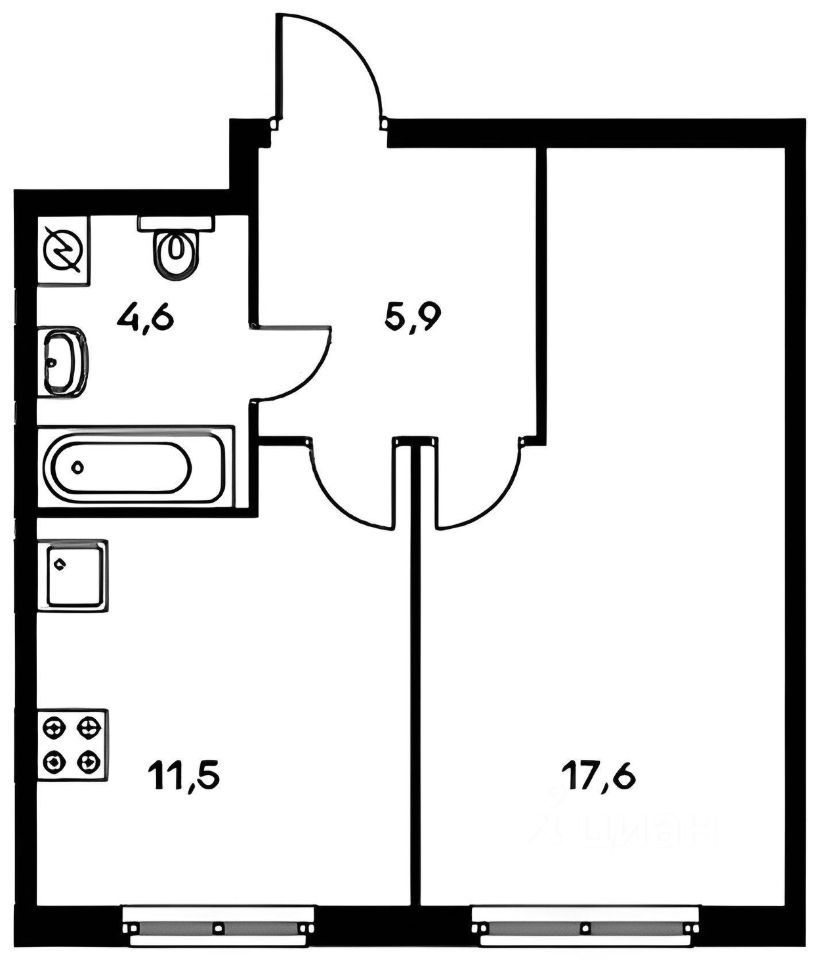 m. Aviamotornaya: Apartment, 1-rooms