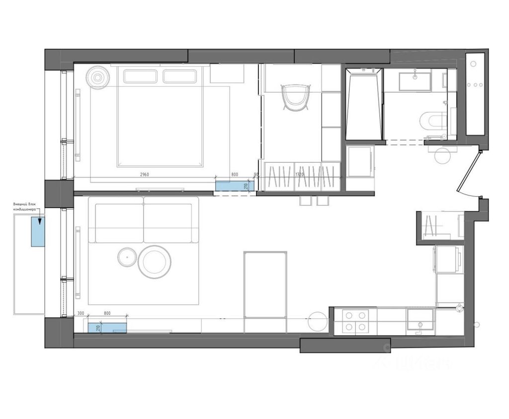 m. Khoroshevskaya: Apartment, 2-rooms