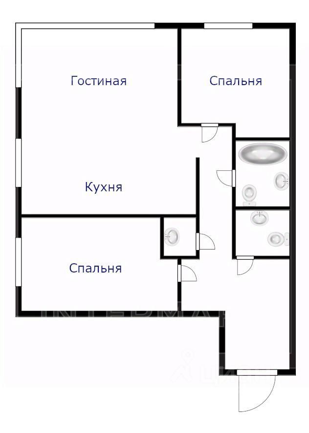 m. Chkalovskaya: Apartment, 3-rooms
