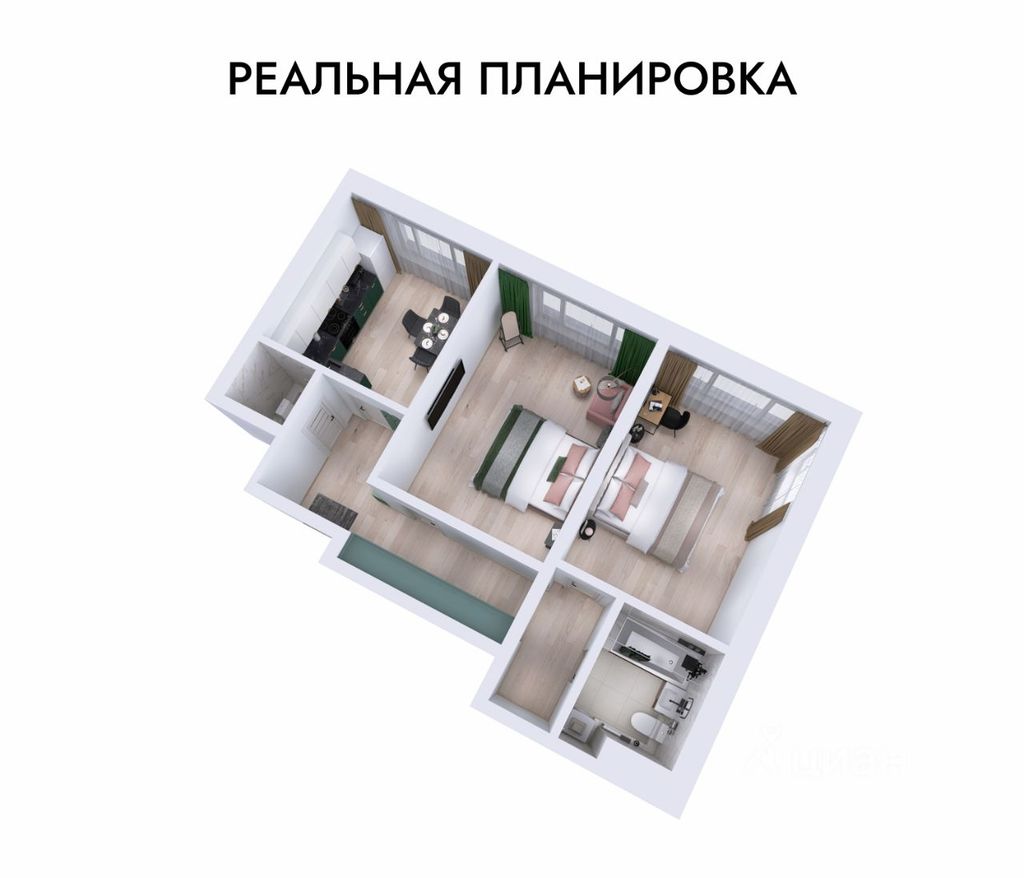 m. Nagornaya: Apartment, 2-rooms