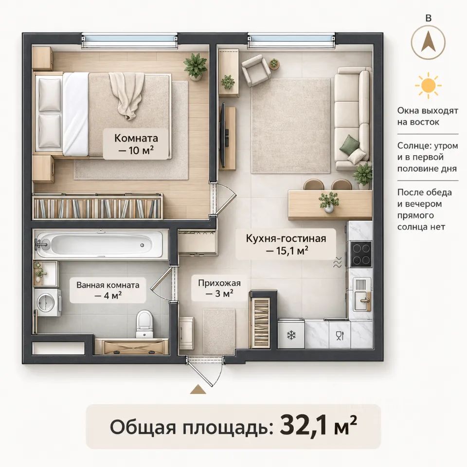 m. Butyrskaya : Apartment, 1-rooms