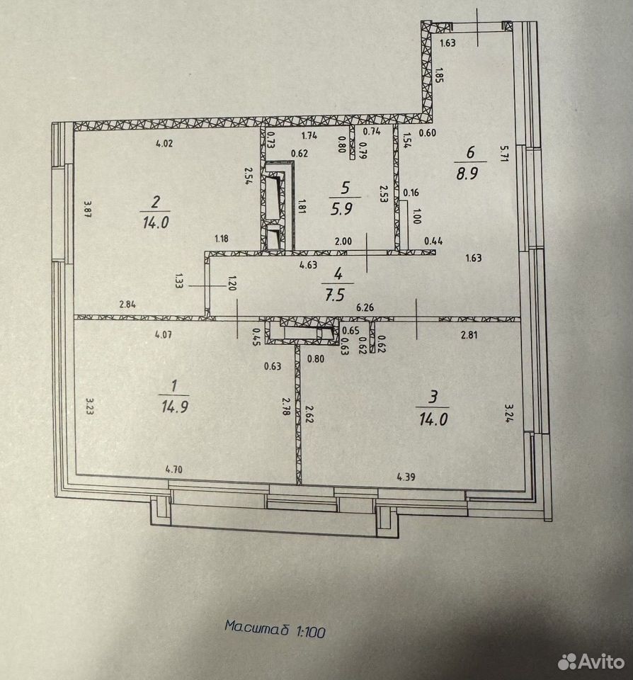 m. Pavshino: Apartment, 2-rooms