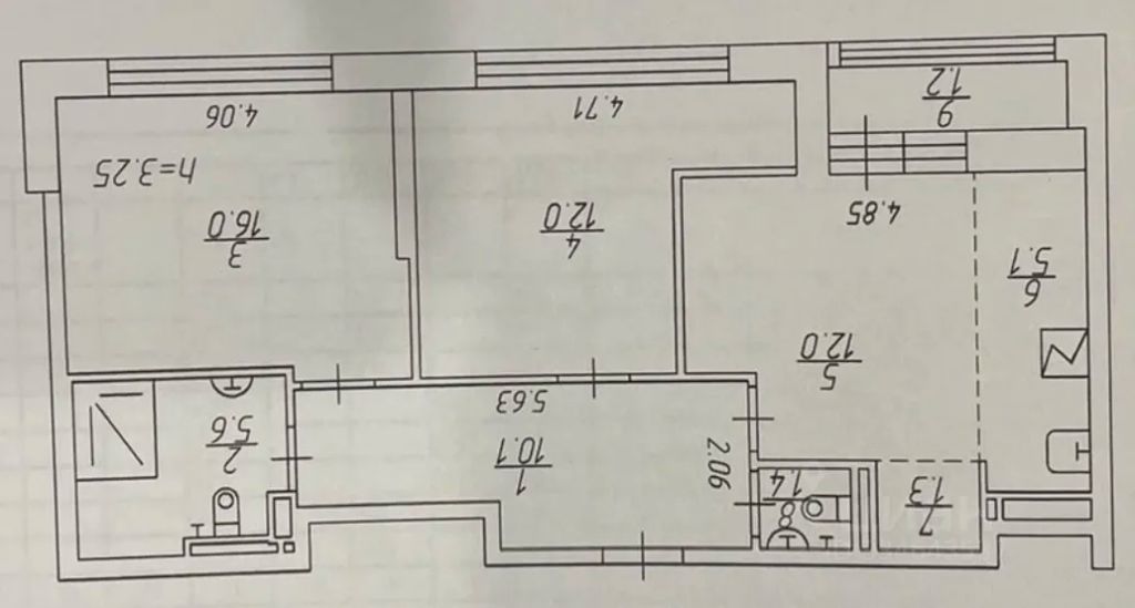 m. Moskva Tovarnaya: Apartment, 2-rooms