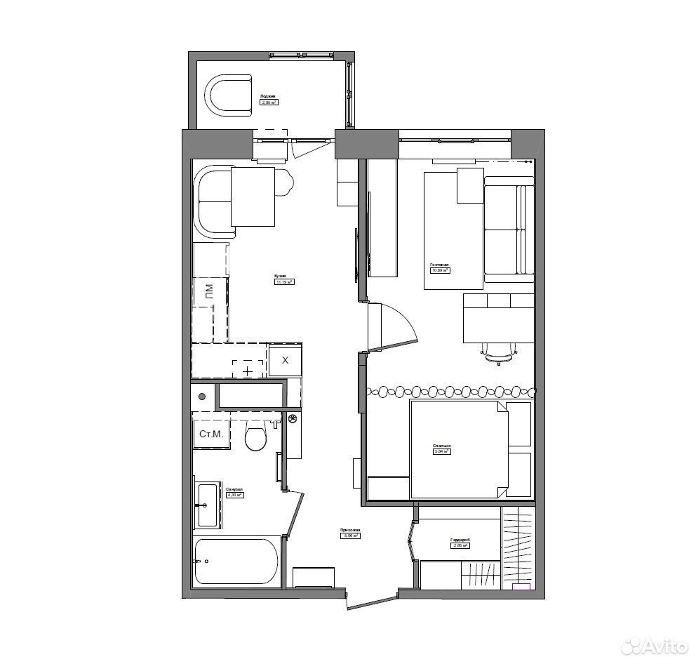 m. Anikeevka: Apartment, 1-rooms