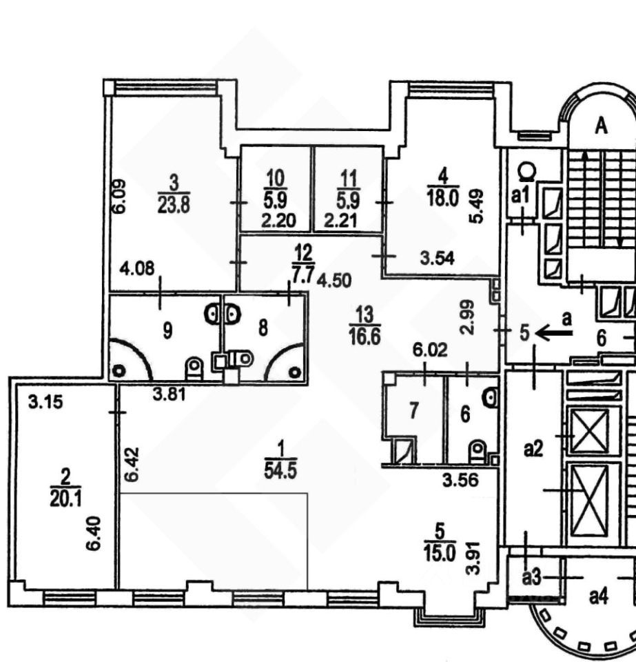m. Smolenskaya: Apartment, 4-rooms