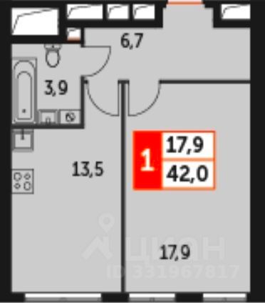 m. Kaluzhskaya: Apartment, 1-rooms