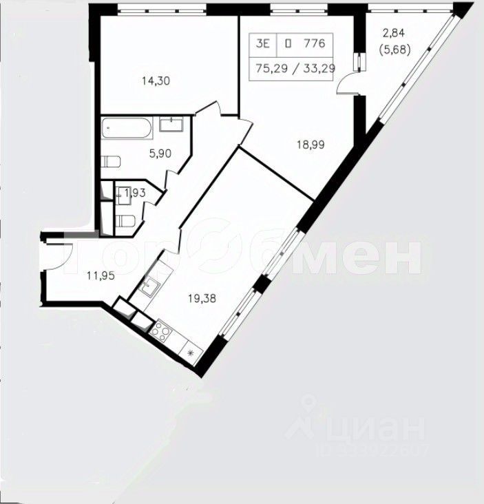 m. Oktyabrskoe pole: Apartment, 2-rooms