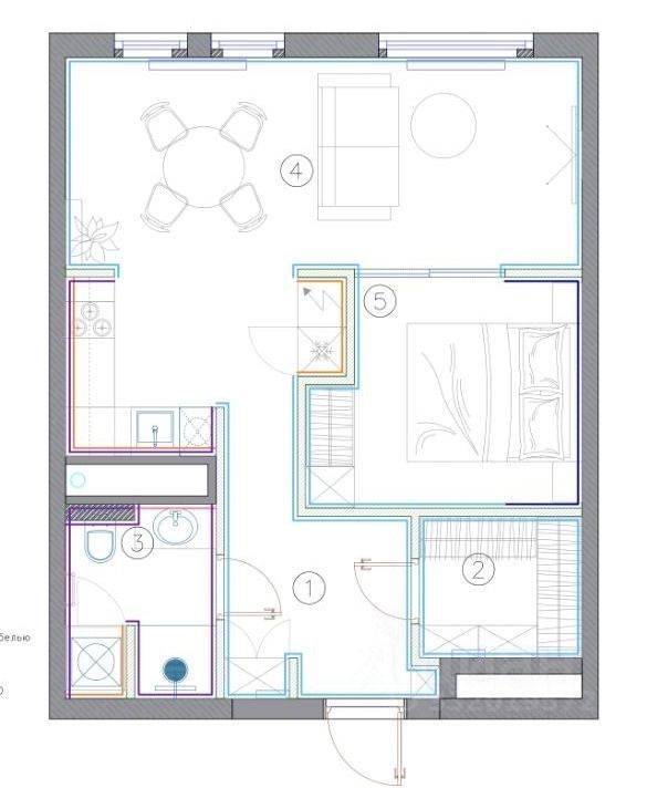 m. Zorge: Apartment, 2-rooms