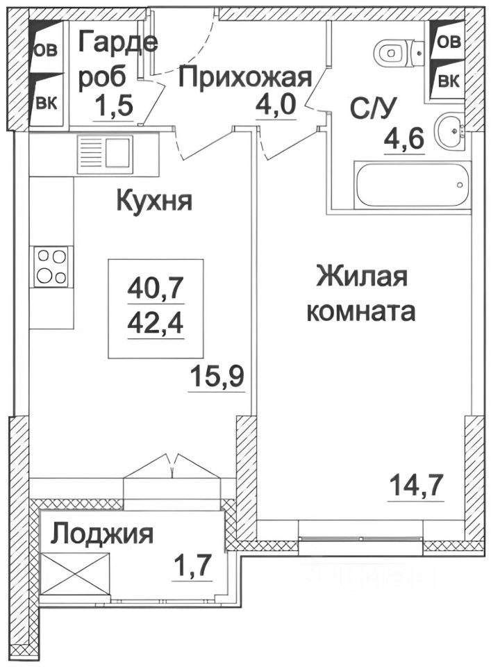 m. Khoroshevskaya: Apartment, 1-rooms