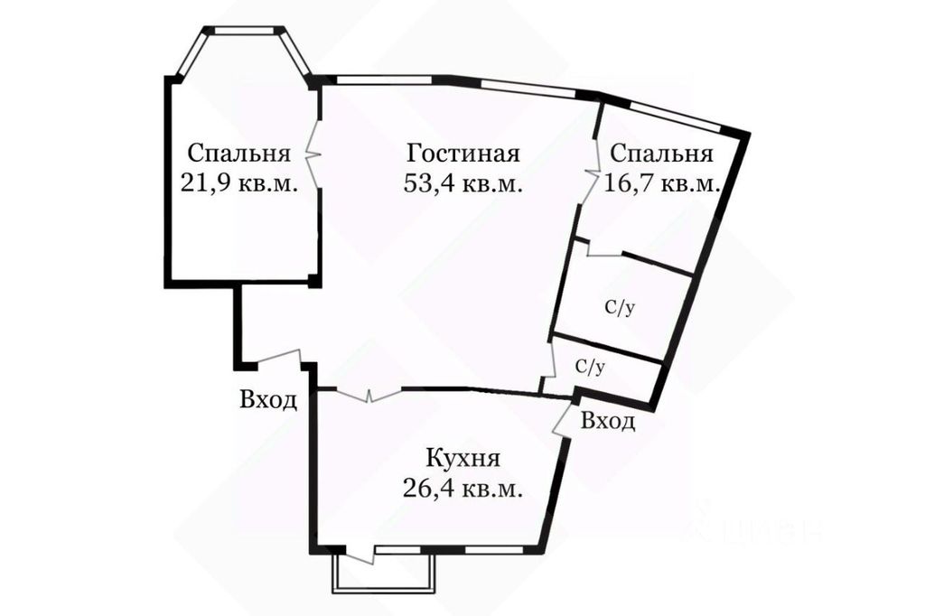 m. Okhotny ryad: Apartment, 3-rooms