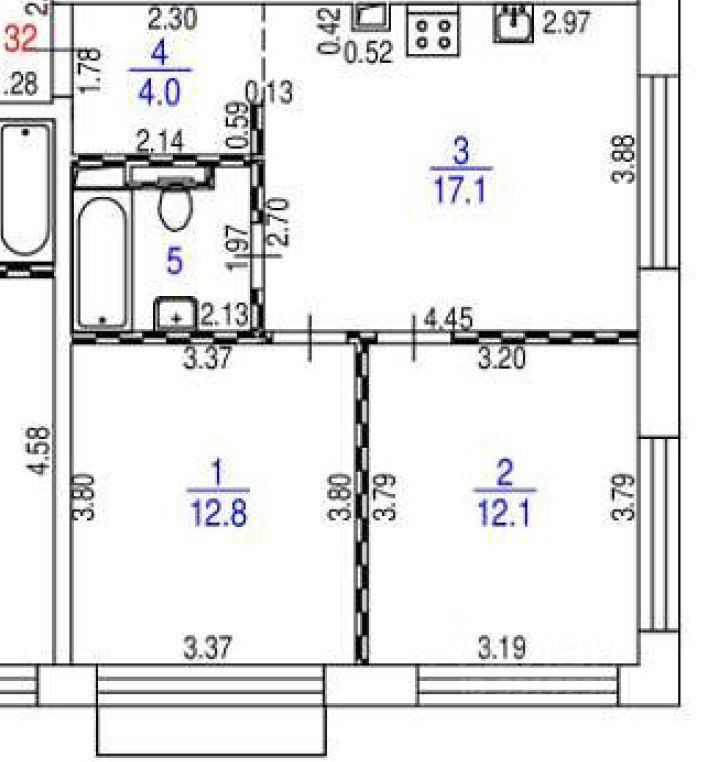 m. Volgogradsky prospekt: Apartment, 2-rooms