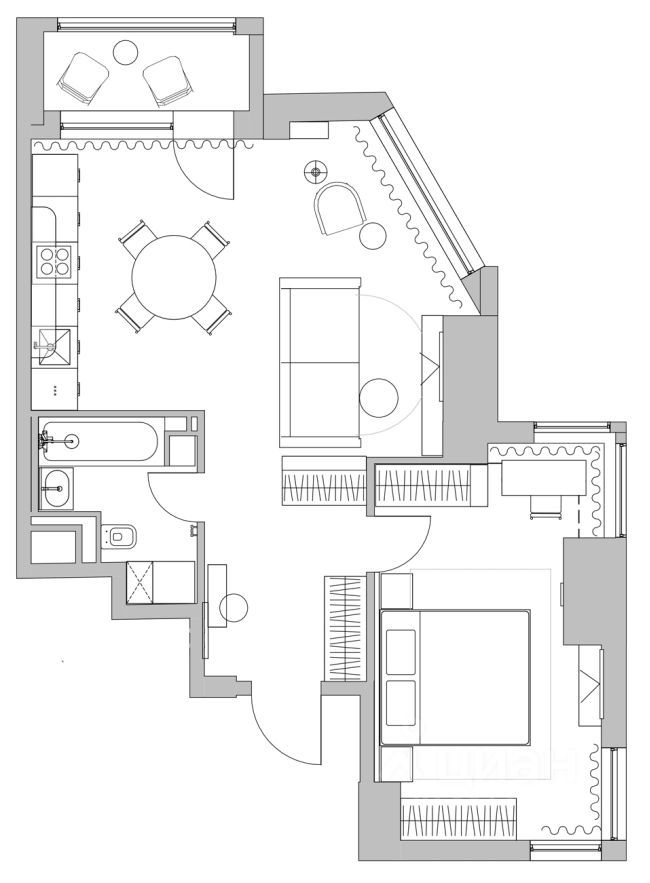 m. Kaluzhskaya: Apartment, 2-rooms