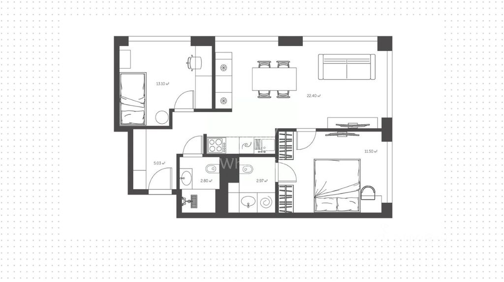 m. Kurskaya: Apartment, 3-rooms