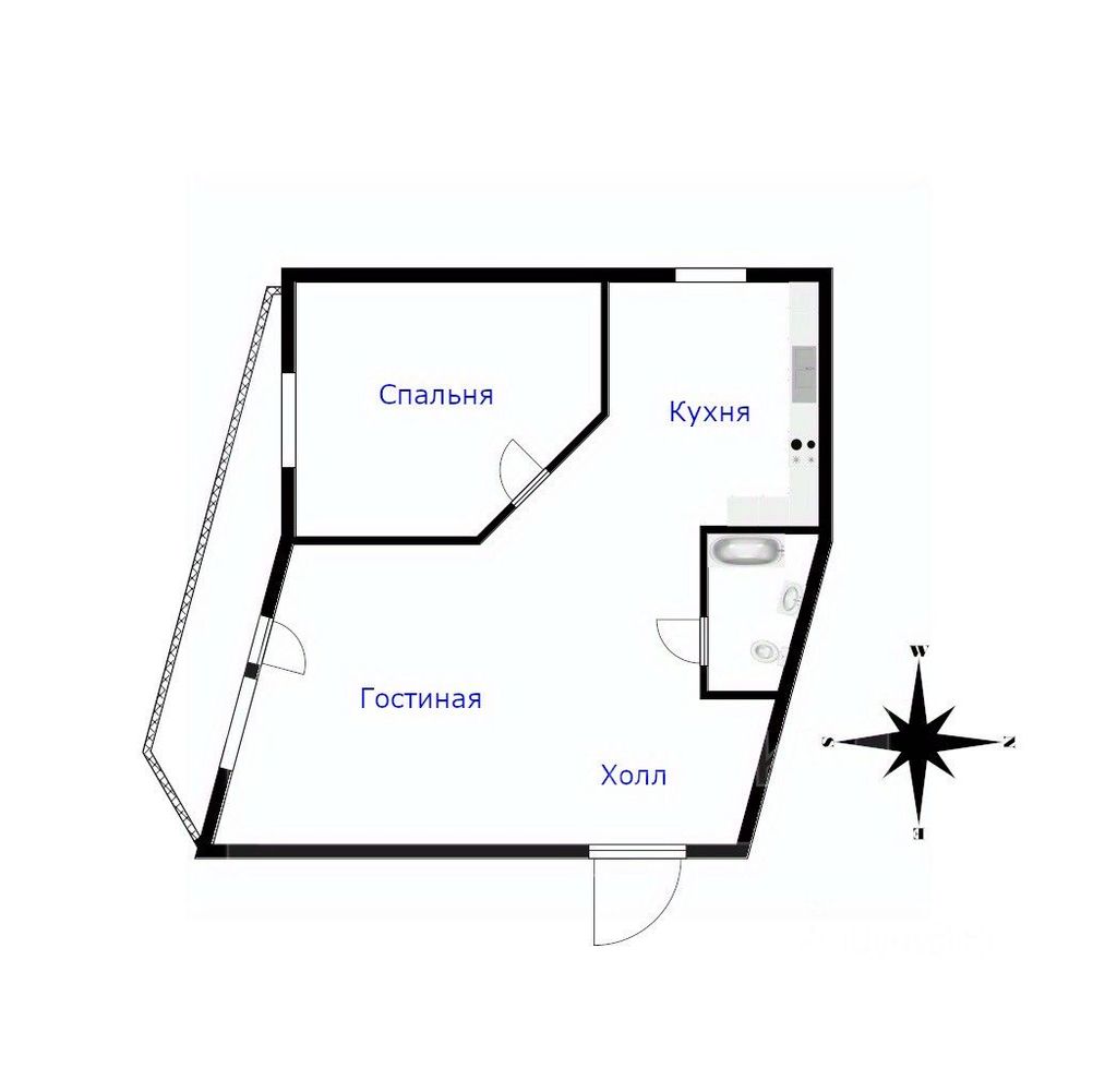 m. Tverskaya: Apartment, 2-rooms