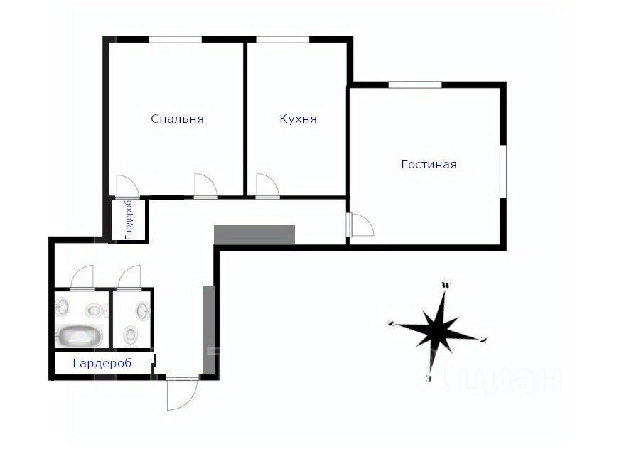m. Mayakovskaya: Apartment, 2-rooms