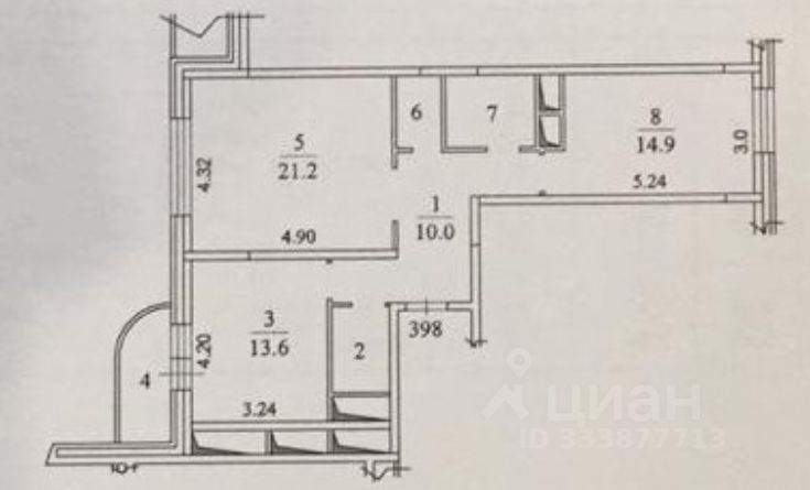 m. Podrezkovo: Apartment, 2-rooms