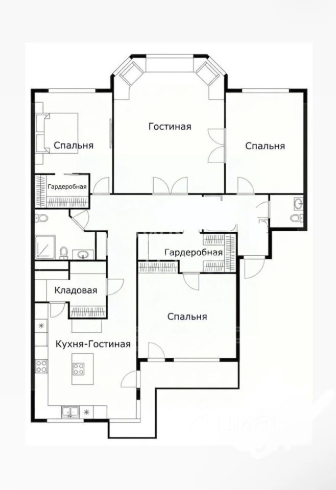 m. Kropotkinskaya: Apartment, 4-rooms