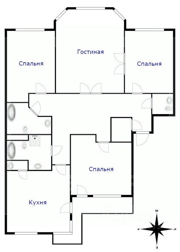 m. Kropotkinskaya: Apartment, 4-rooms