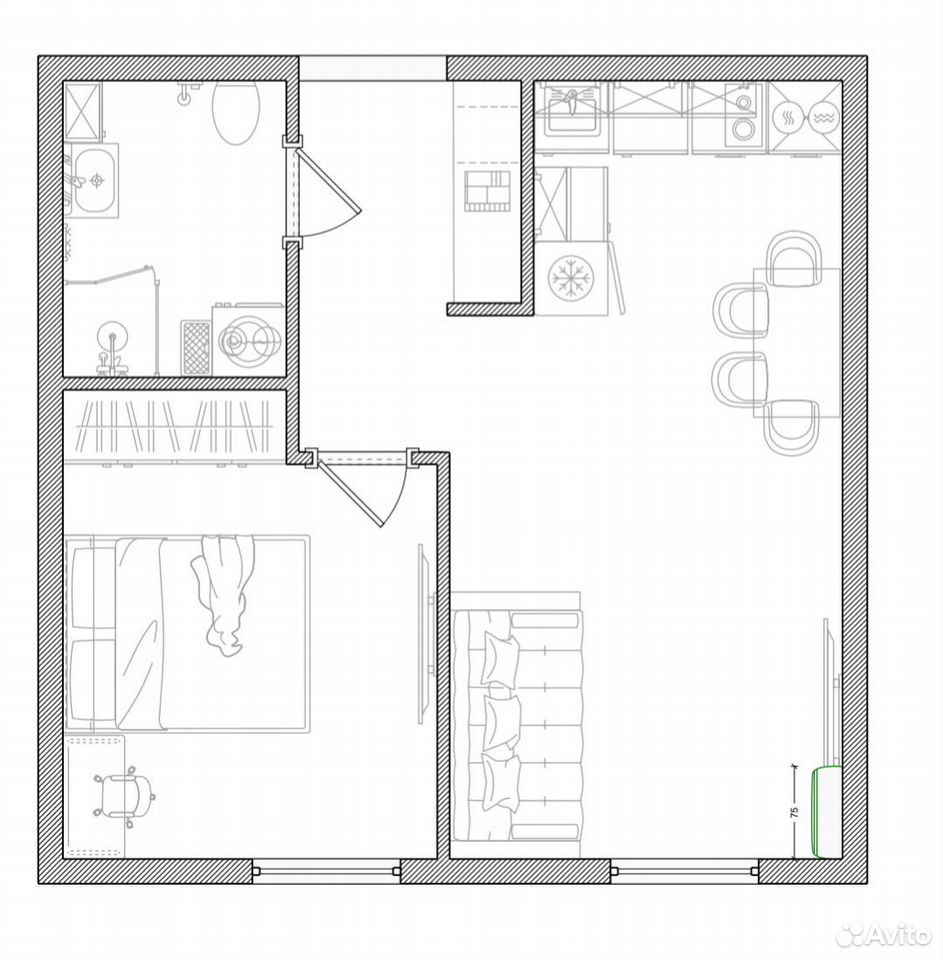 m. Tulskaya: Apartment, 1-rooms