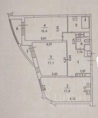m. Khimki: Apartment, 3-rooms