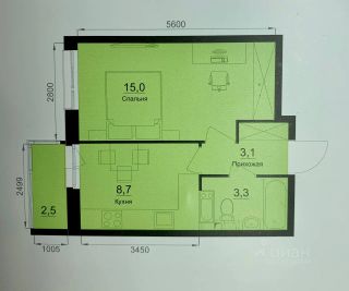 m. Molzhaninovo: Apartment, 1-rooms