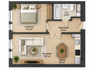 m. Molodezhnaya: Apartment, 1-rooms