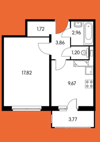 m. Scherbinka: Apartment, 1-rooms