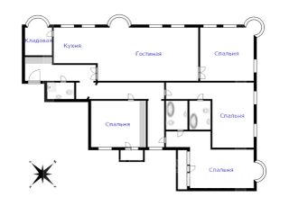 m. Borovitskaya: Apartment, 5-rooms