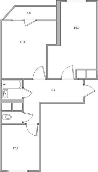 m. Butovo: Apartment, 2-rooms