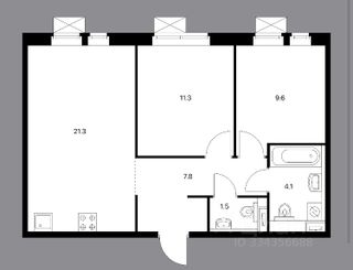 m. Kotelniki: Apartment, 2-rooms