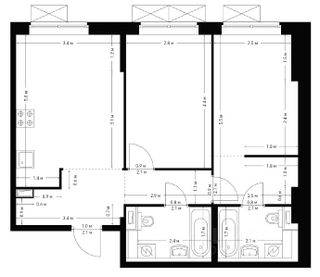 m. Opalikha: Apartment, 2-rooms