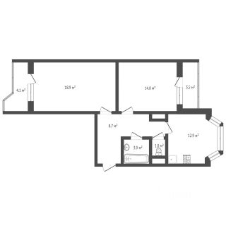 m. Butovo: Apartment, 2-rooms