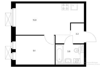 m. Kotelniki: Apartment, 1-rooms