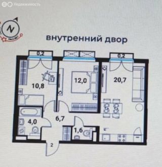 m. Bagrationovskaya: Apartment, 2-rooms