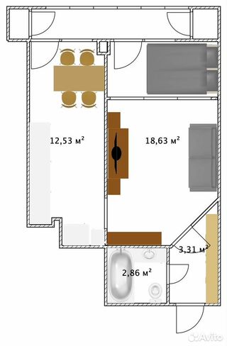 m. Matveevskoe: Apartment, 1-rooms