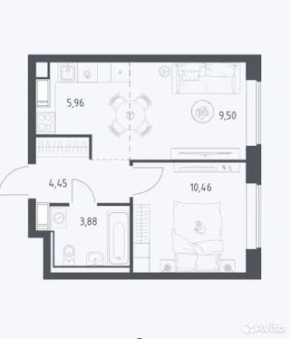 m. Tomilino: Apartment, 1-rooms