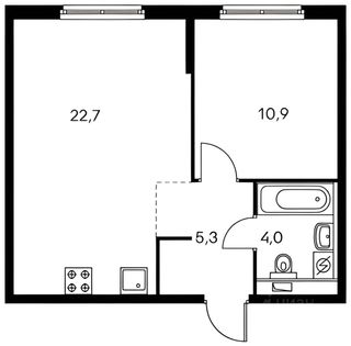 m. Opalikha: Apartment, 1-rooms