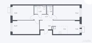 m. Vodniki: Apartment, 2-rooms
