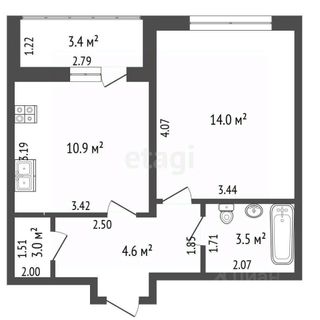 m. Bitsa: Apartment, 1-rooms