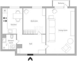 m. Polyanka: Apartment, 2-rooms