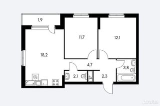 m. Kotelniki: Apartment, 2-rooms