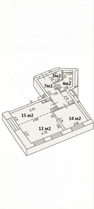 m. Vodny stadion: Apartment, 2-rooms