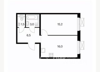 m. Nekrasovka: Apartment, 1-rooms