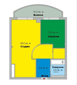 m. Oktyabrskaya: Apartment, 2-rooms