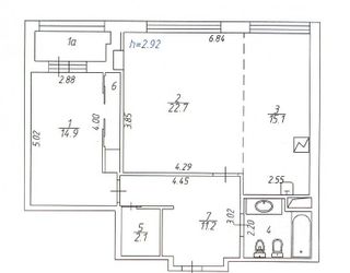 m. Davydkovo: Apartment, 2-rooms