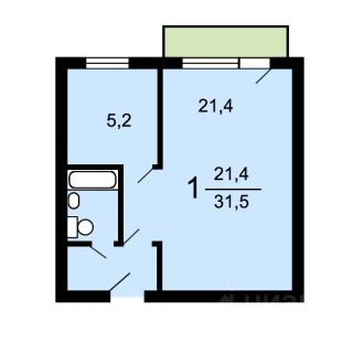 m. Oktyabrskaya: Apartment, 1-rooms