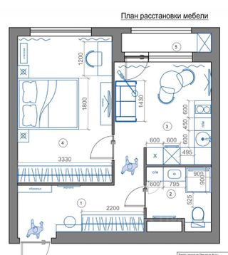 m. Spartak: Apartment, 1-rooms