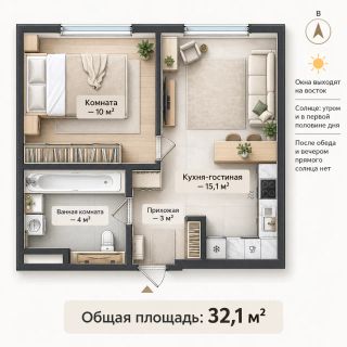 m. Butyrskaya : Apartment, 1-rooms